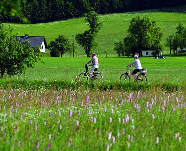 Cicliste in Salzkammergut Cicliste in Salzkammergut